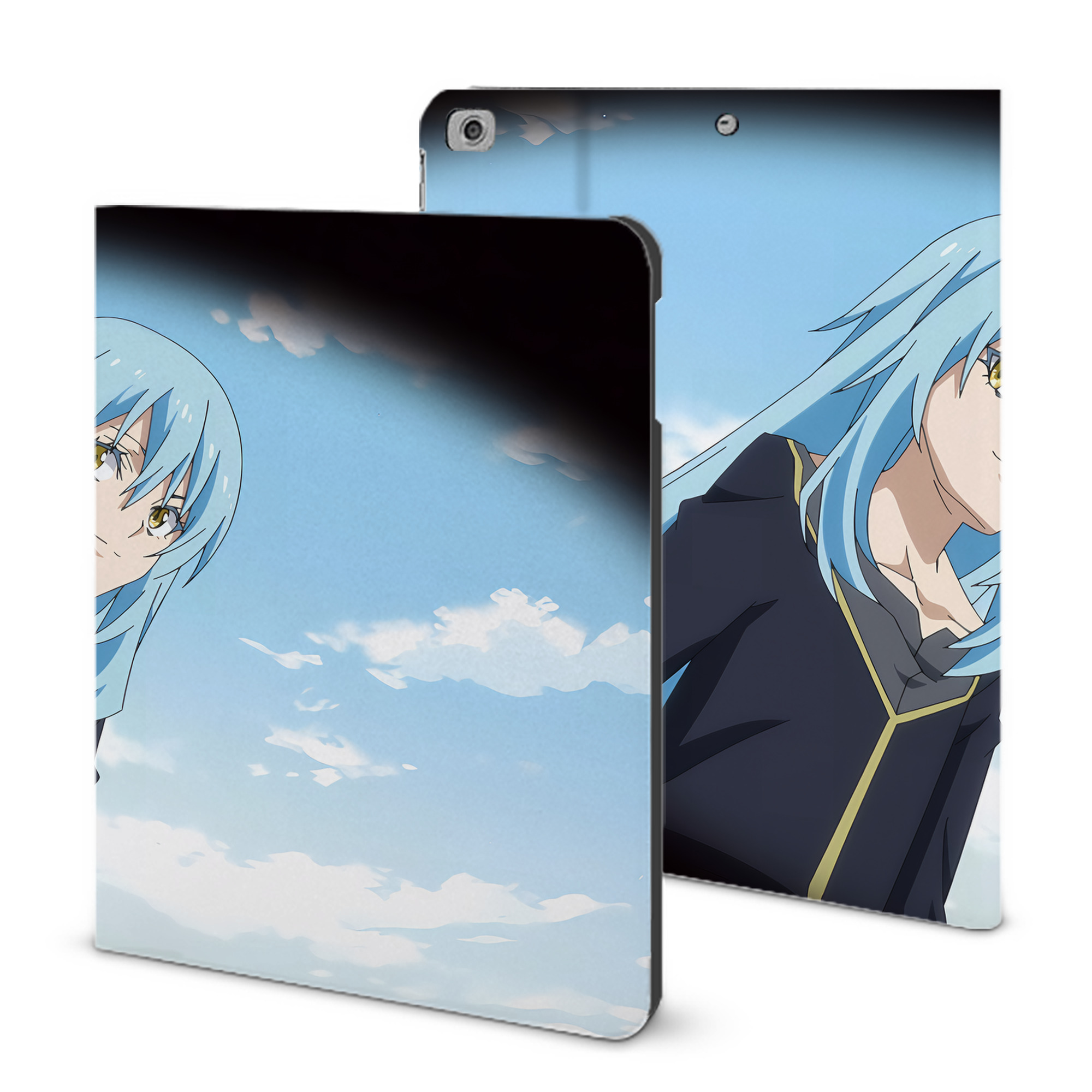 （画像用） 転スラ Regarding Reincarnated to Slime IPad ケース ブック型 PUレザー TPU 耐衝撃 軽量 薄型 ペン収納なし 全面保護 IPad 各モデル対応